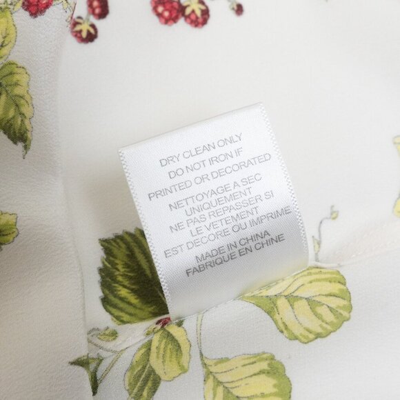 Equipment 100% Silk Blouse White Floral Botanical Print Long Sleeve Small - Picture 13 of 13